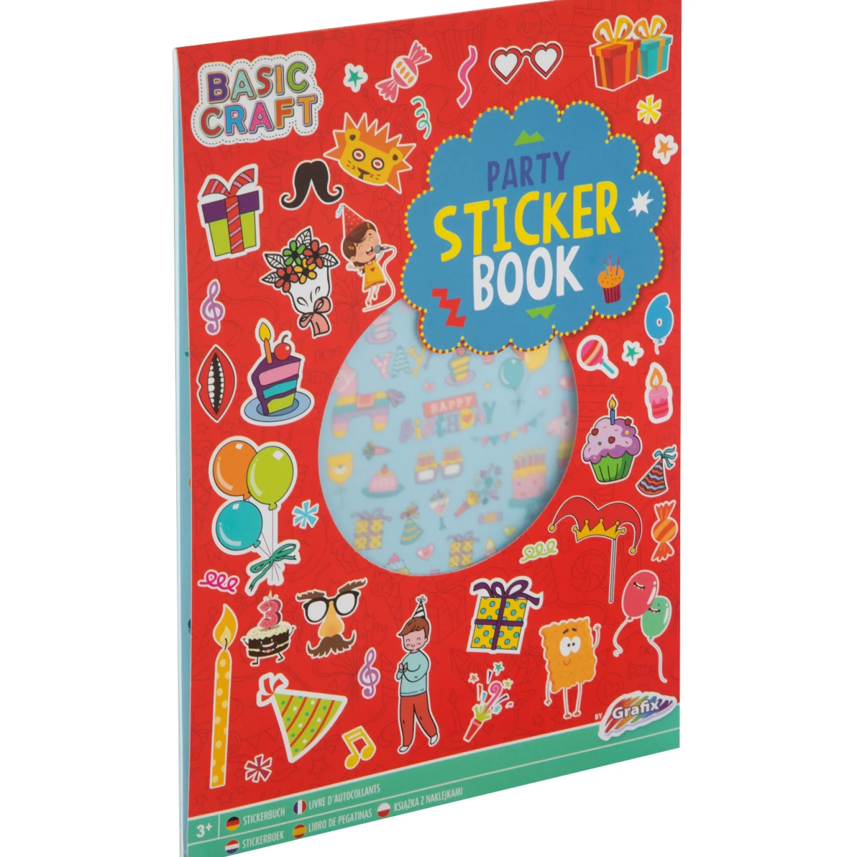A4 Stickerboek 8 vellen 3 assorti