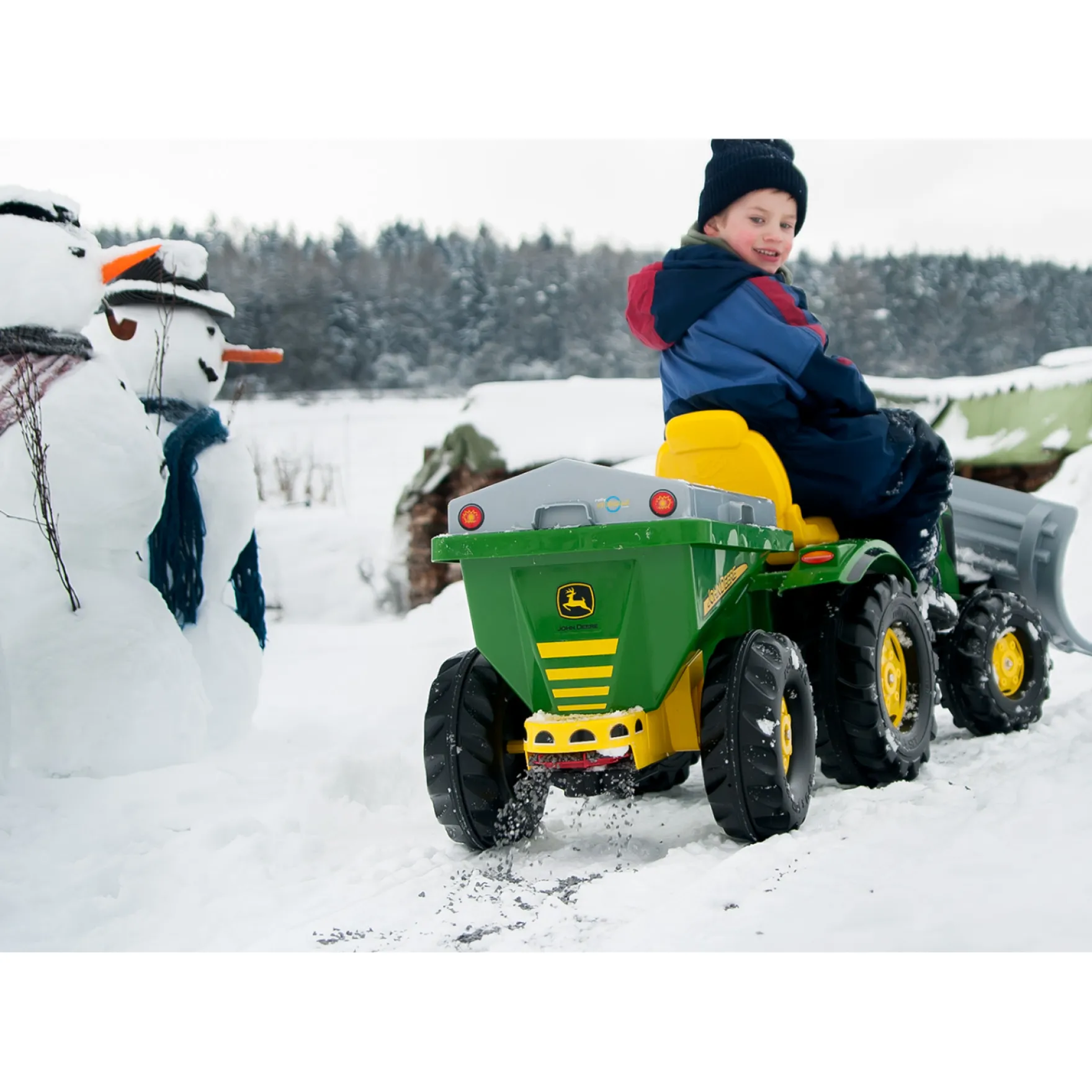 Aanhanger Rolly Toys John Deere Strooiwagen