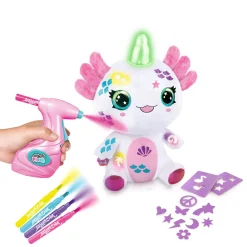 Airbrush pluche axolotlcorn oplichtend