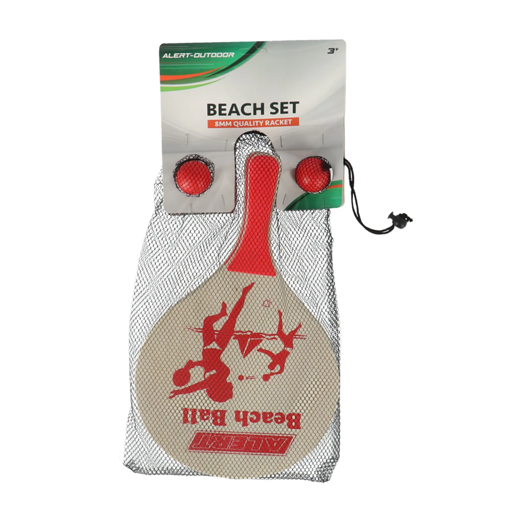 Alert Outdoor Beachball Set Hout Deluxe