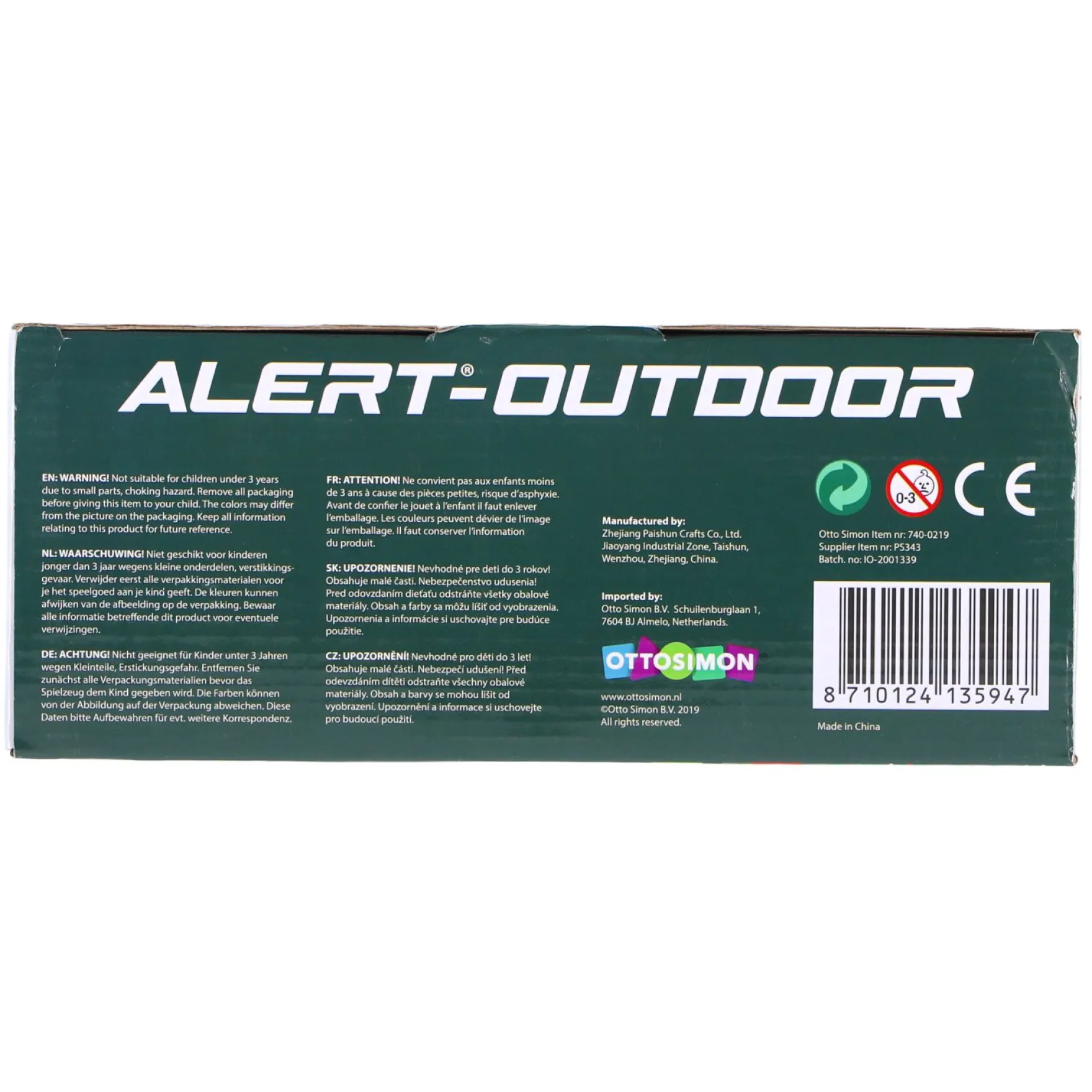 Alert Outdoor Kubb Werpset Basic King 30 Cm