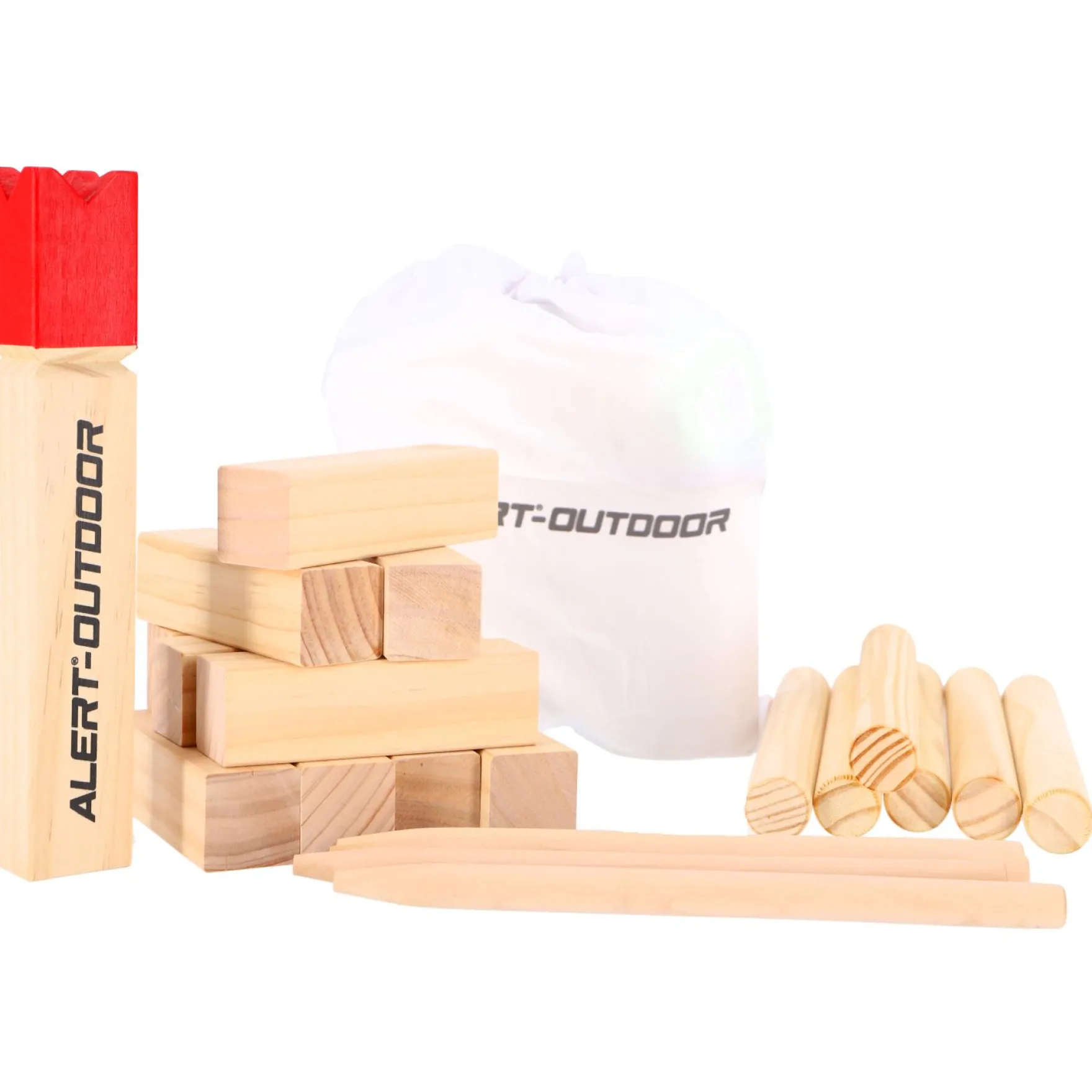 Alert Outdoor Kubb Werpset Basic King 30 Cm