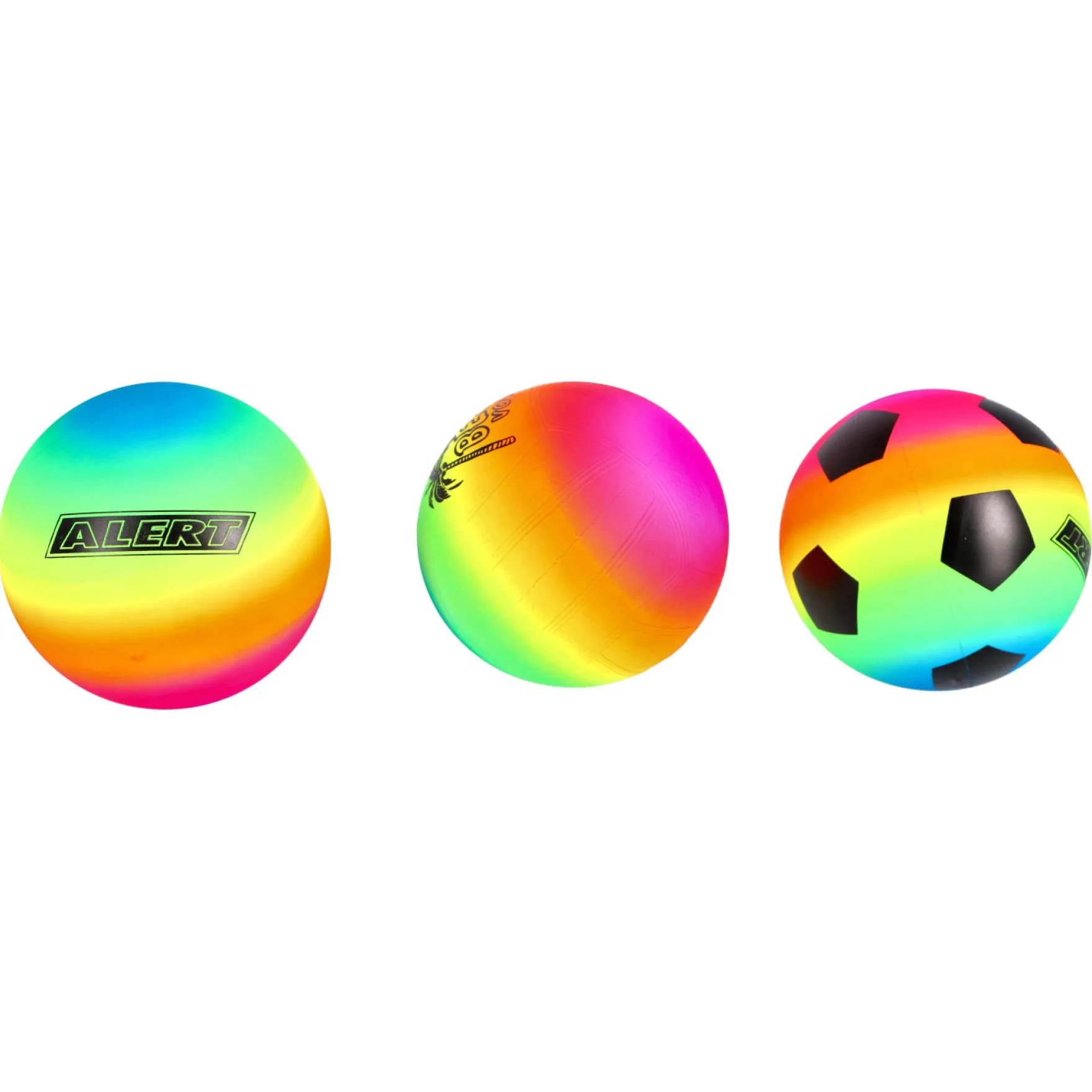 Alert Sport Minivoetbal 15 cm PVC Regenboog (3 Stuks)
