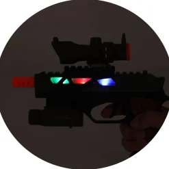 Alfafox Militair pistool met demper en zaklamp en  licht en geluid