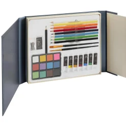 Aquarel art set 34 stukjes in cardboard box  27x22x3 cm