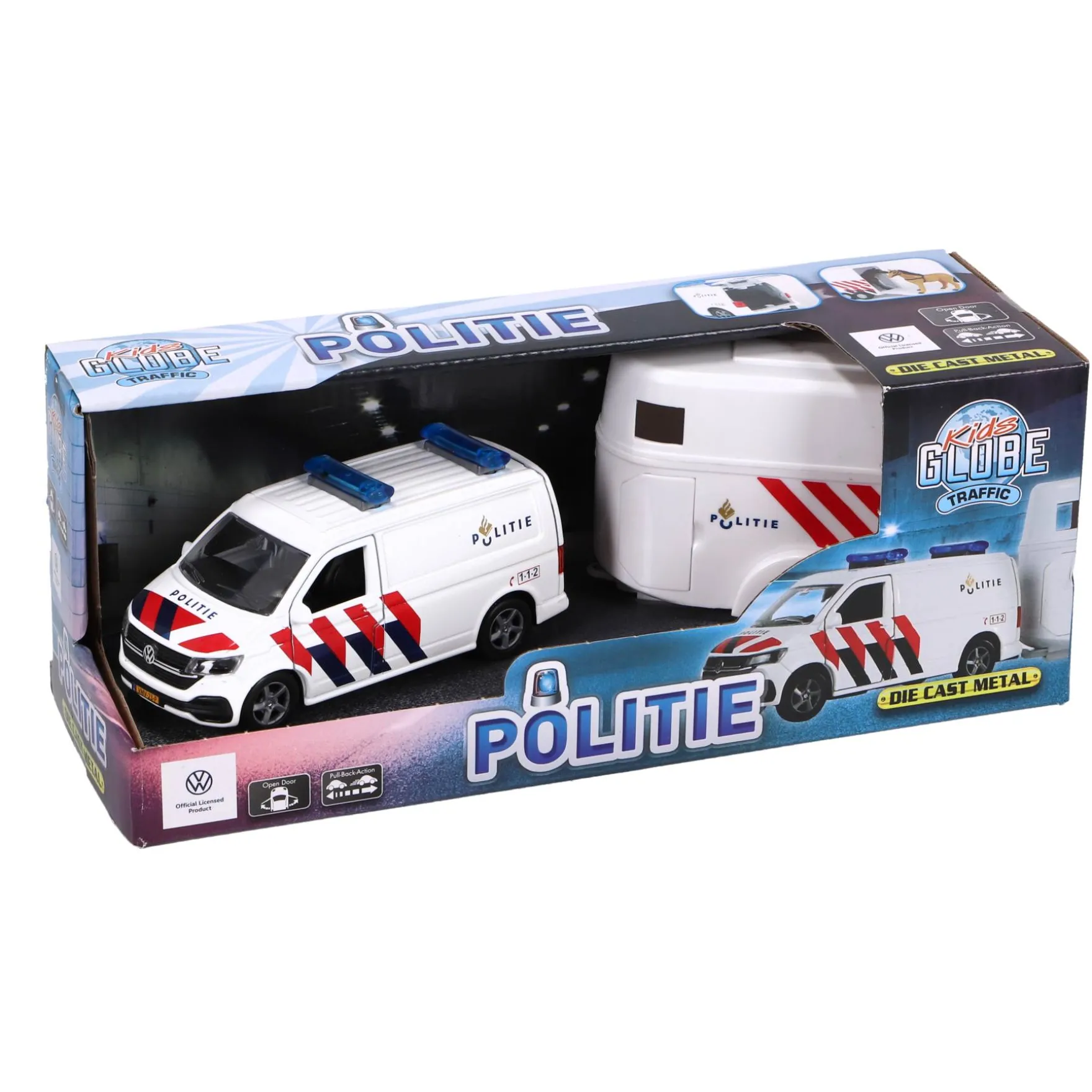 Auto Volkswagen transporter politie en aanhanger NL