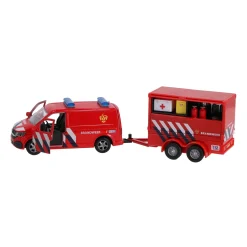 Auto Volkswagen transporter brandweer en aanhanger NL