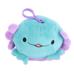 Axolotl pluche omkeer met sleutelhanger 4 assorti  10 cm
