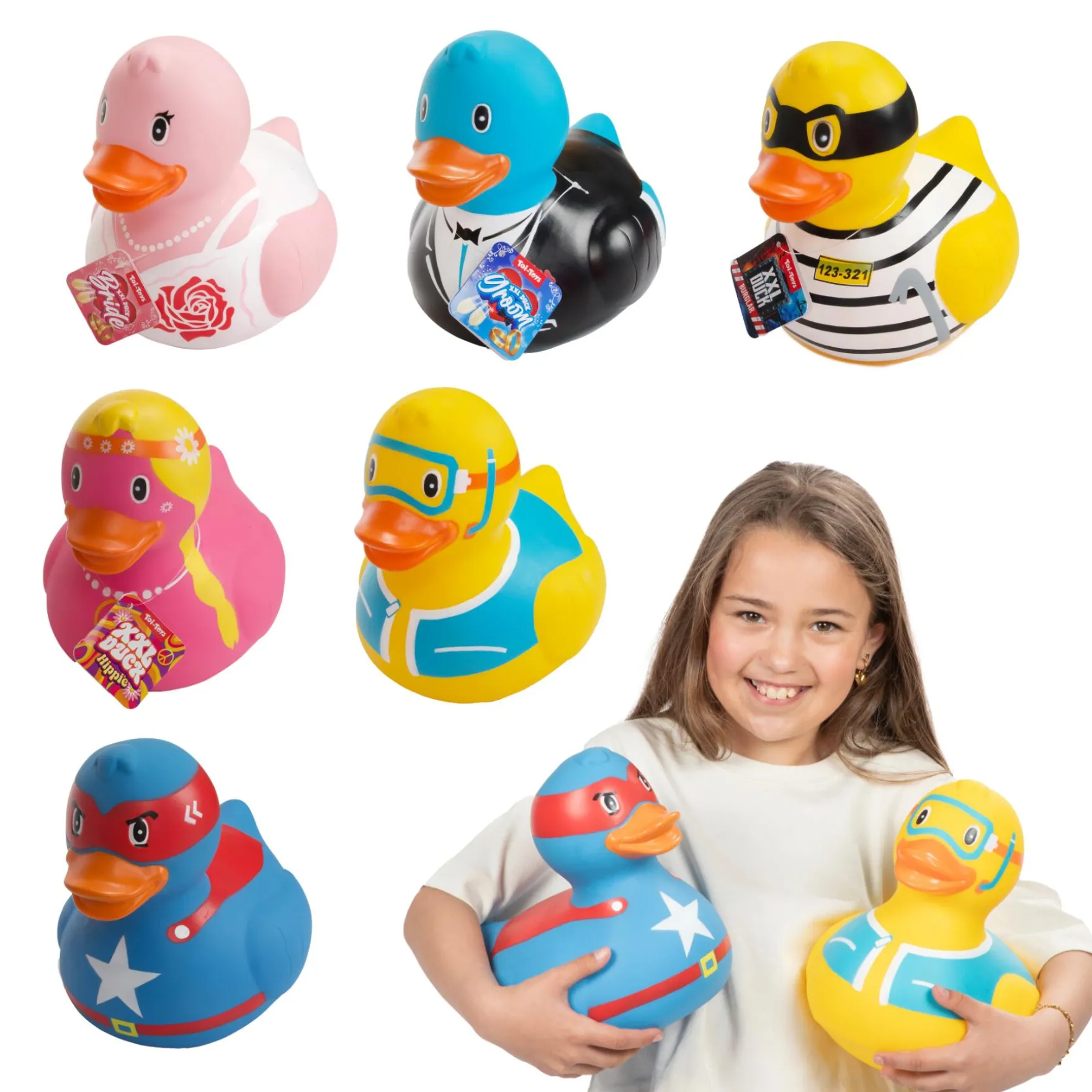 Bad eend XXL 22 cm 6 assorti