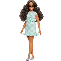 Barbie fashionista pop green gingham