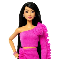 Barbie Fashionsta pop deluxe+prothese & roze jurk