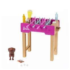 Barbie Mini Playset Voetbaltafel Met Hondje