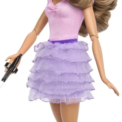 Barbie pop fashionista met paarse jurk