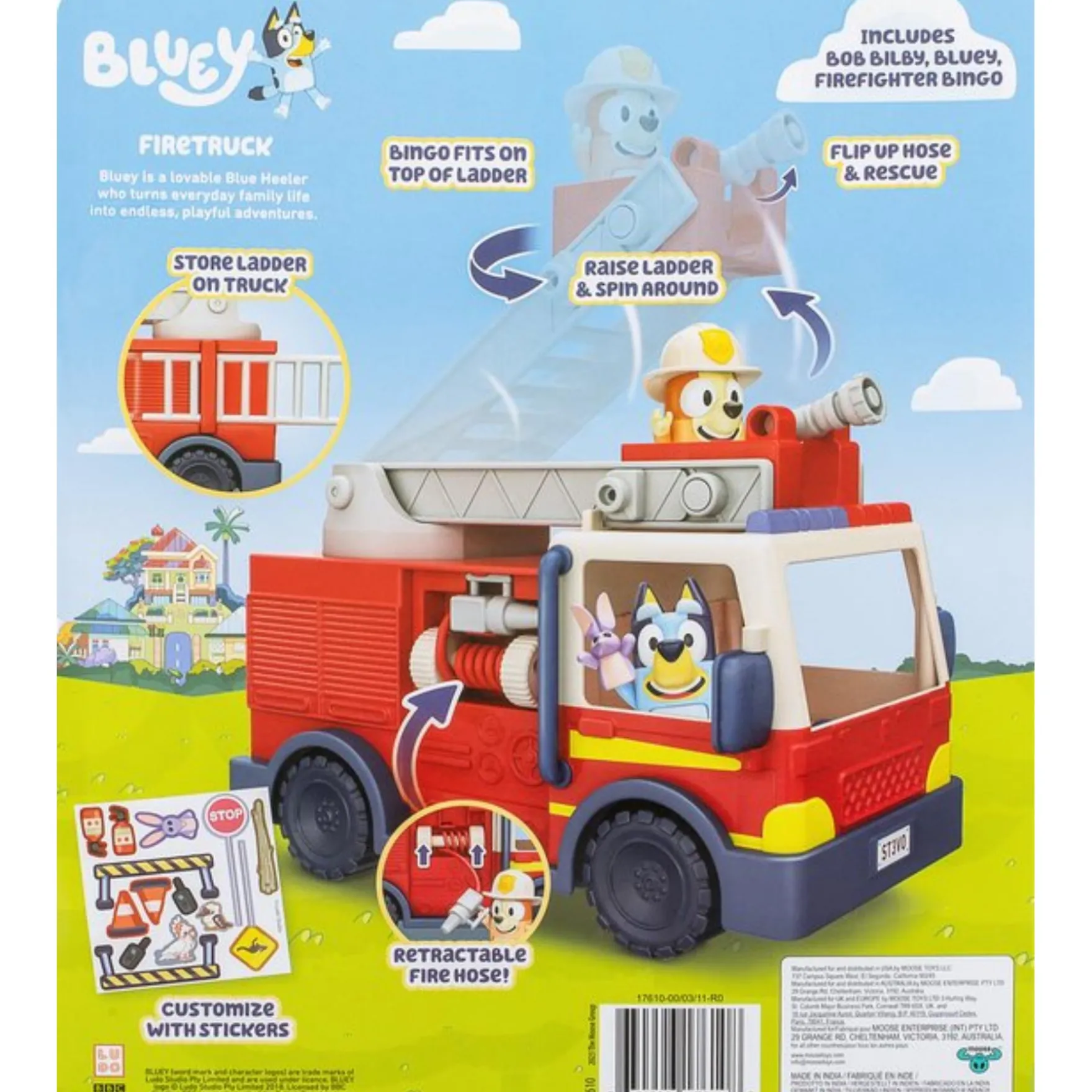 Bluey brandweerwagen