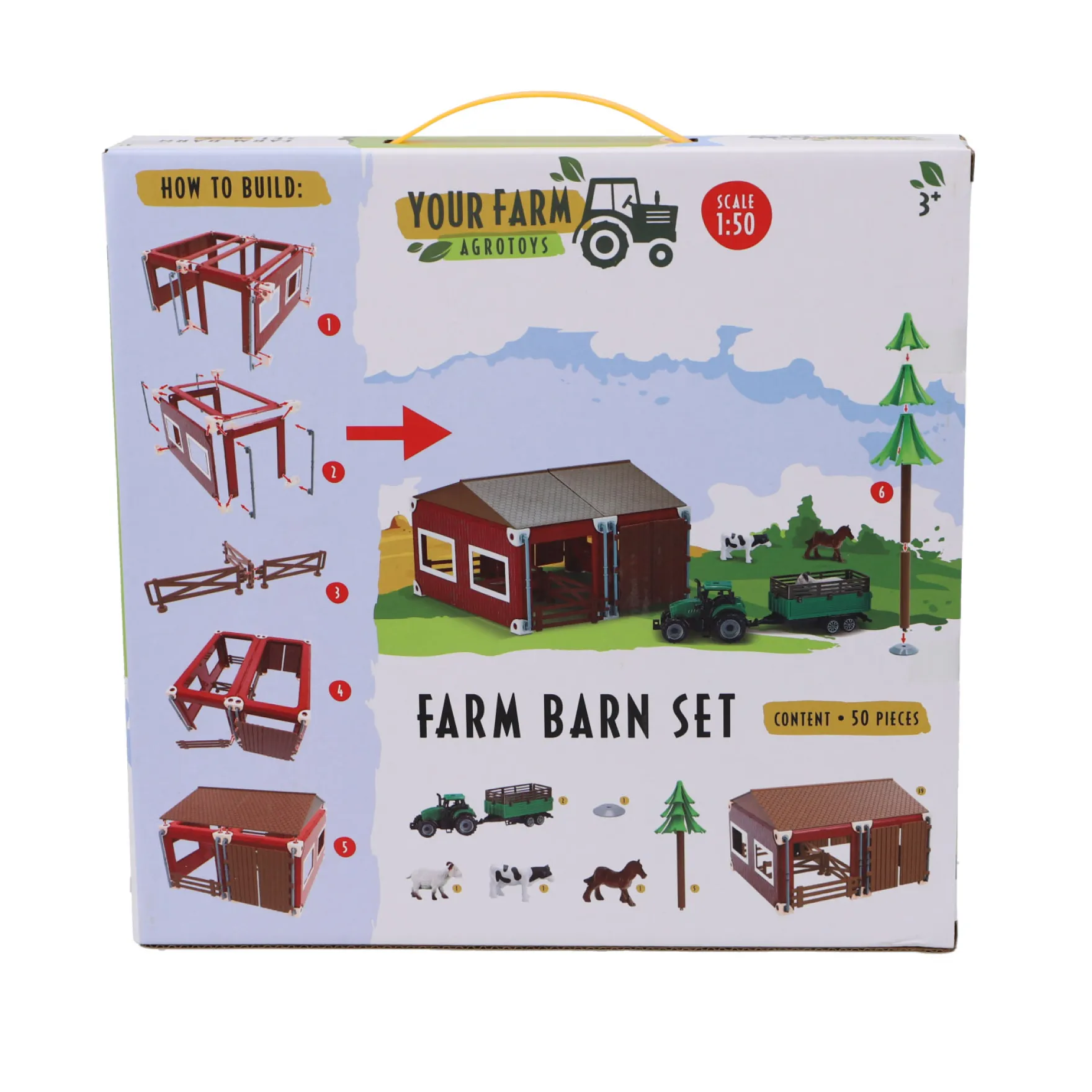 Boerderij Met Tractor En Dieren