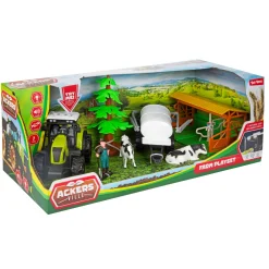 Boerderij set stal + tractor 7 delig licht+  geluid assorti