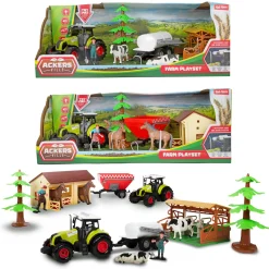 Boerderij set stal + tractor 7 delig licht+  geluid assorti