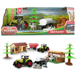 Boerderij set stal + tractor 7 delig licht+  geluid assorti