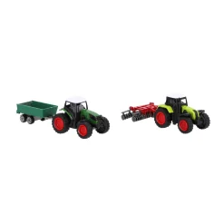 Boerderijset met 2 tractoren en 2 accessoires
