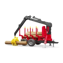 Bruder Aanhanger Bosbouw Met Laadkraan