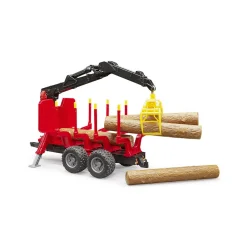 Bruder Aanhanger Bosbouw Met Laadkraan