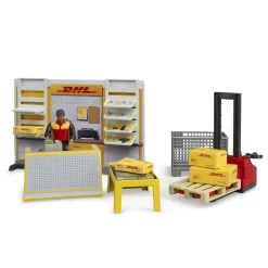 Bruder DHL Pakketdienst met Palletwagen + Figuur