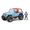 Bruder Jeep Cross Country Racer Blauw  met Coureur
