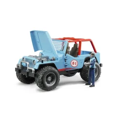 Bruder Jeep Cross Country Racer Blauw  met Coureur
