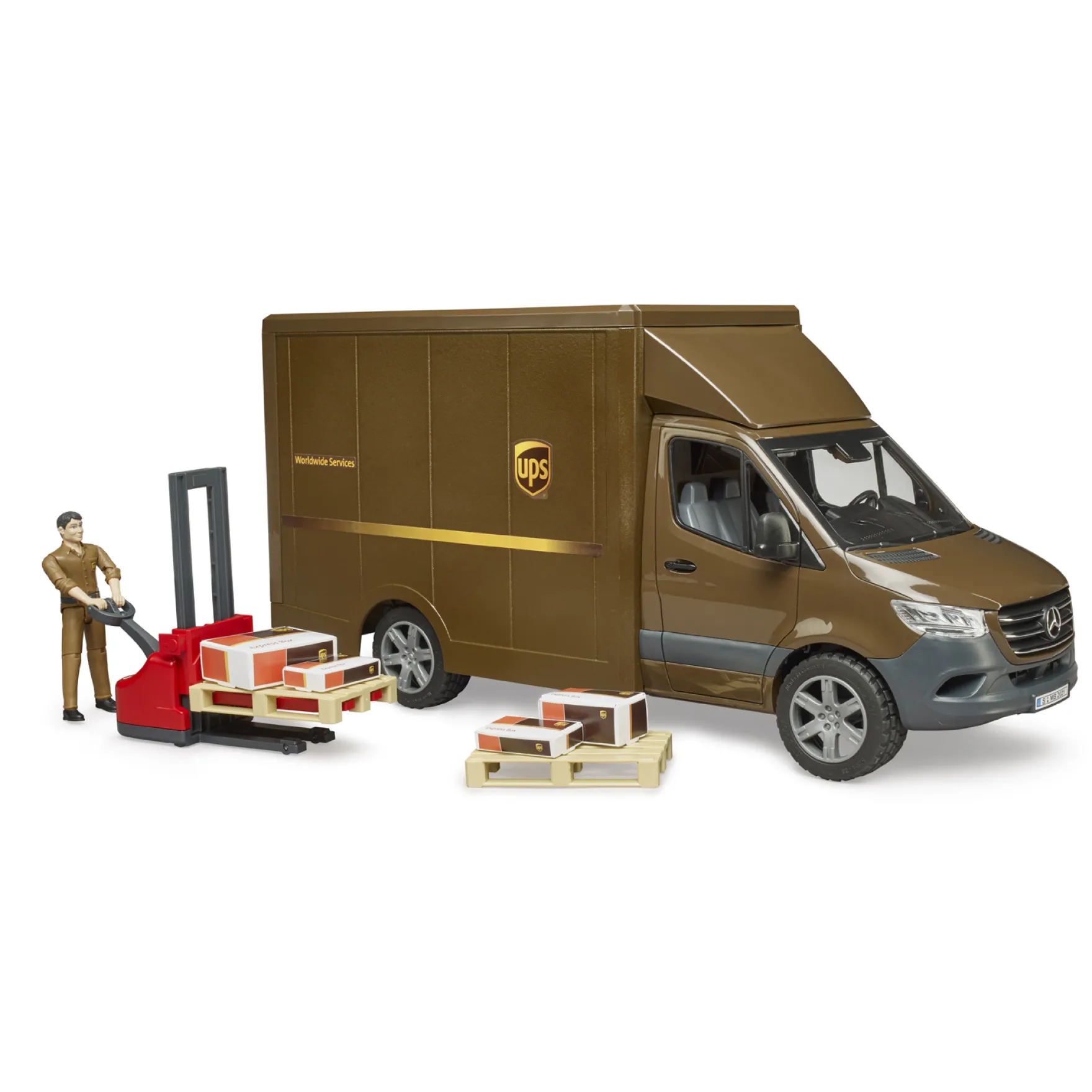 Bruder Mercedes Benz Sprinter UPS + Figuur en Accessoires