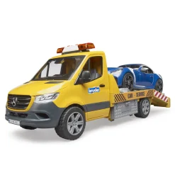 Bruder Mercedes Benz Sprinter Autotransporter en Bruder Roadster + Licht en Geluid