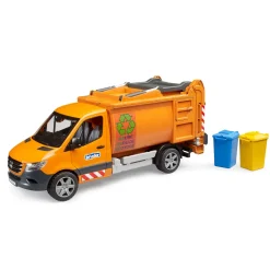 Bruder Mercedes Sprinter vuilniswagen met 2 containers