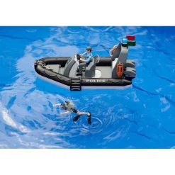 Bruder Politie Opblaas Boot Met Licht En Geluid