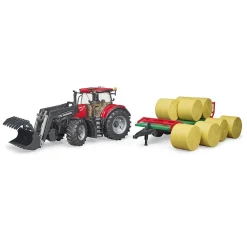 Bruder Tractor Case Met Balenaanhanger