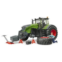 Bruder Tractor Fendt 1050 Vario Met Monteur En Garage Accessoires