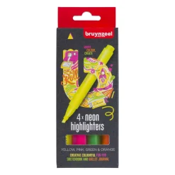 Bruynzeel markeerstiften neon 4 kleuren