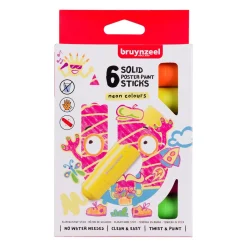 Bruynzeel verfstiften neon kleuren 6 stuks