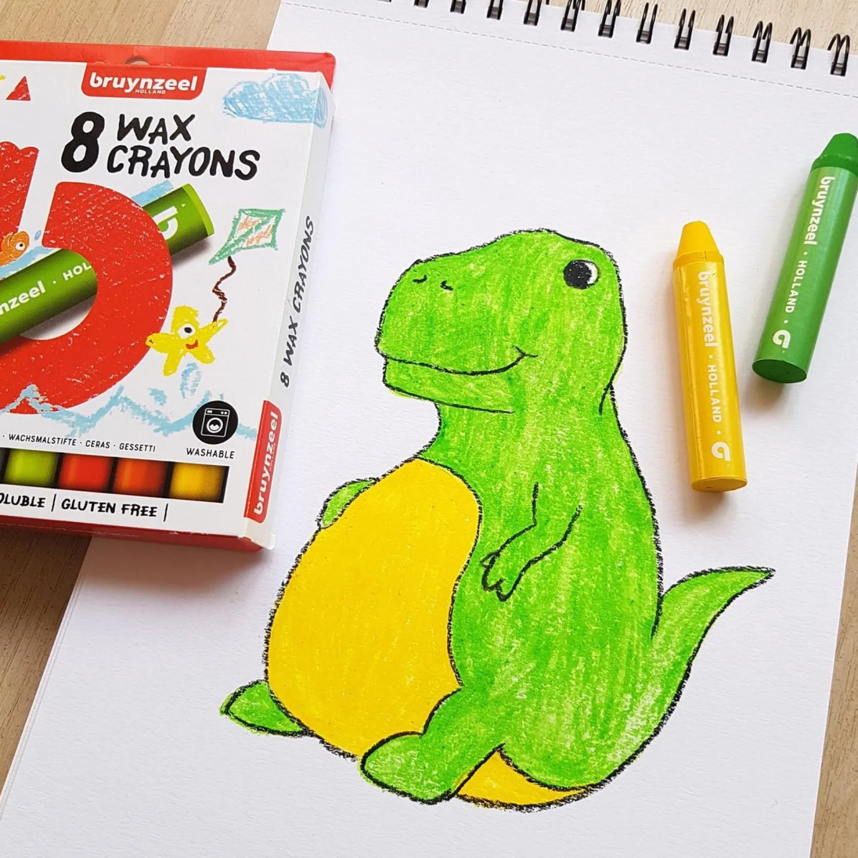 Bruynzeel waskrijtjes dik 8 stuks