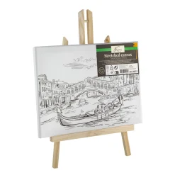 Canvas met print 30 x22,5 cm inclusief schildersezel