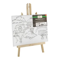 Canvas met print 30 x22,5 cm inclusief schildersezel