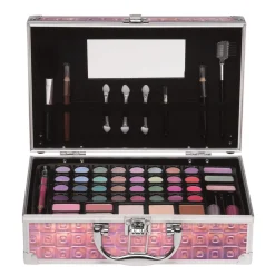 Casuelle Holografisch Make Up Koffer Roze Glamour