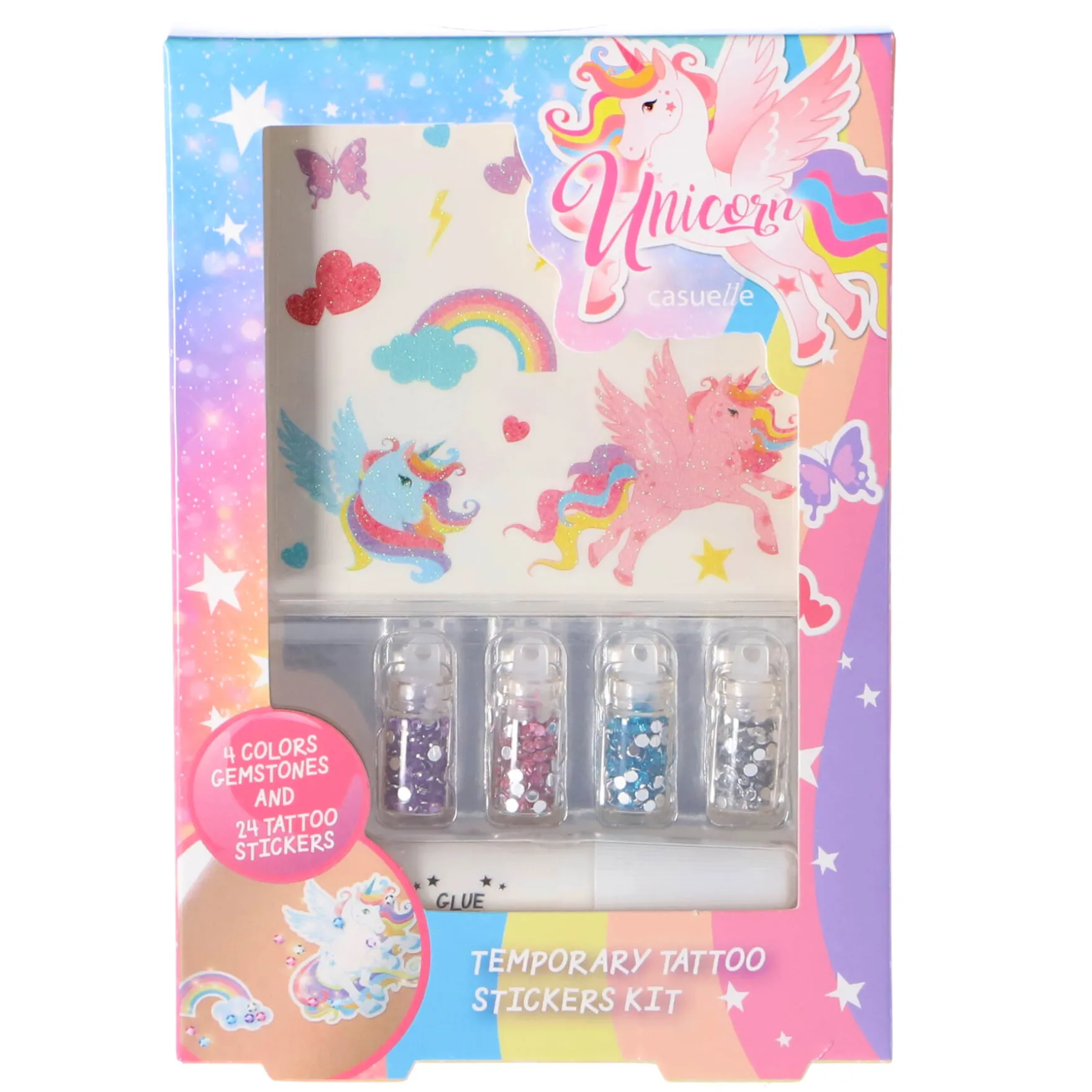 Casuelle Unicorn Glitter Body Tattoo