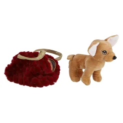 Chihuahua pluche in handtas 2 assorti