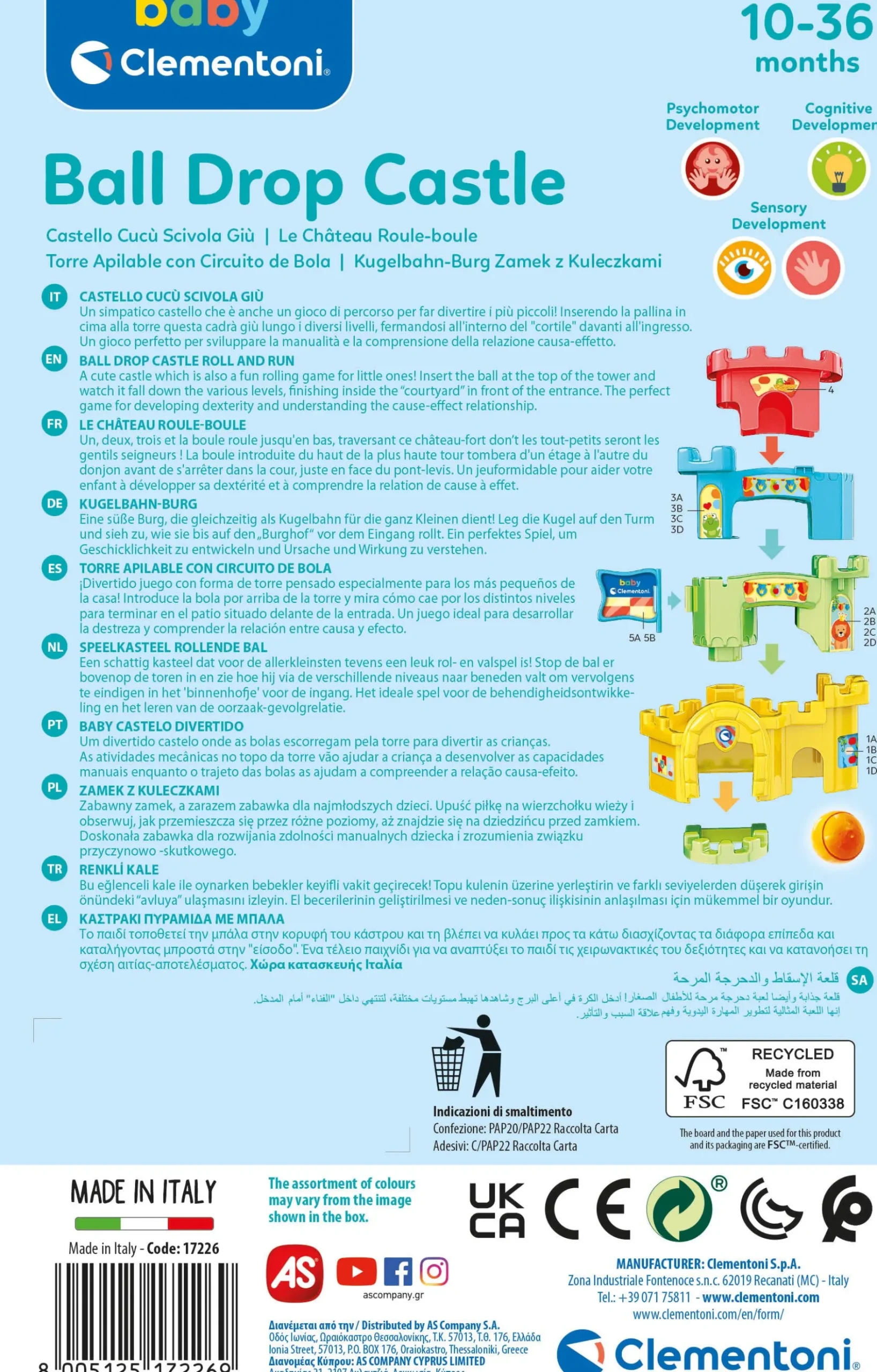 Clementoni baby speelkasteel rollende bal