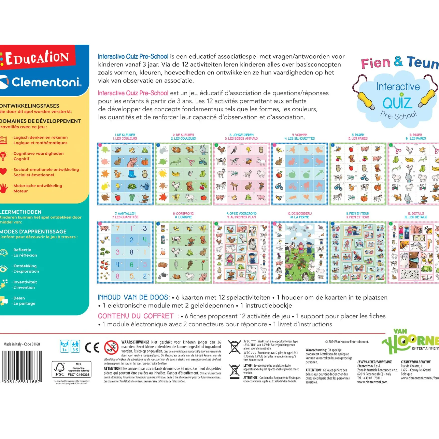Clementoni fien en teun interactieve quiz junior
