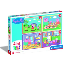 Clementoni Peppa Pig 4 in 1 puzzel 12, 16, 20, 24  stukjes