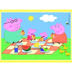 Clementoni Peppa Pig 4 in 1 puzzel 12, 16, 20, 24  stukjes