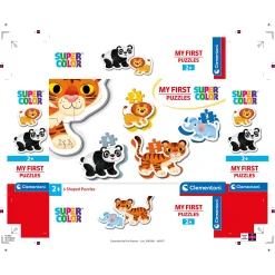 Clementoni Puzzel my first 2, 3, 4, 5 stukjes  Wilde dieren