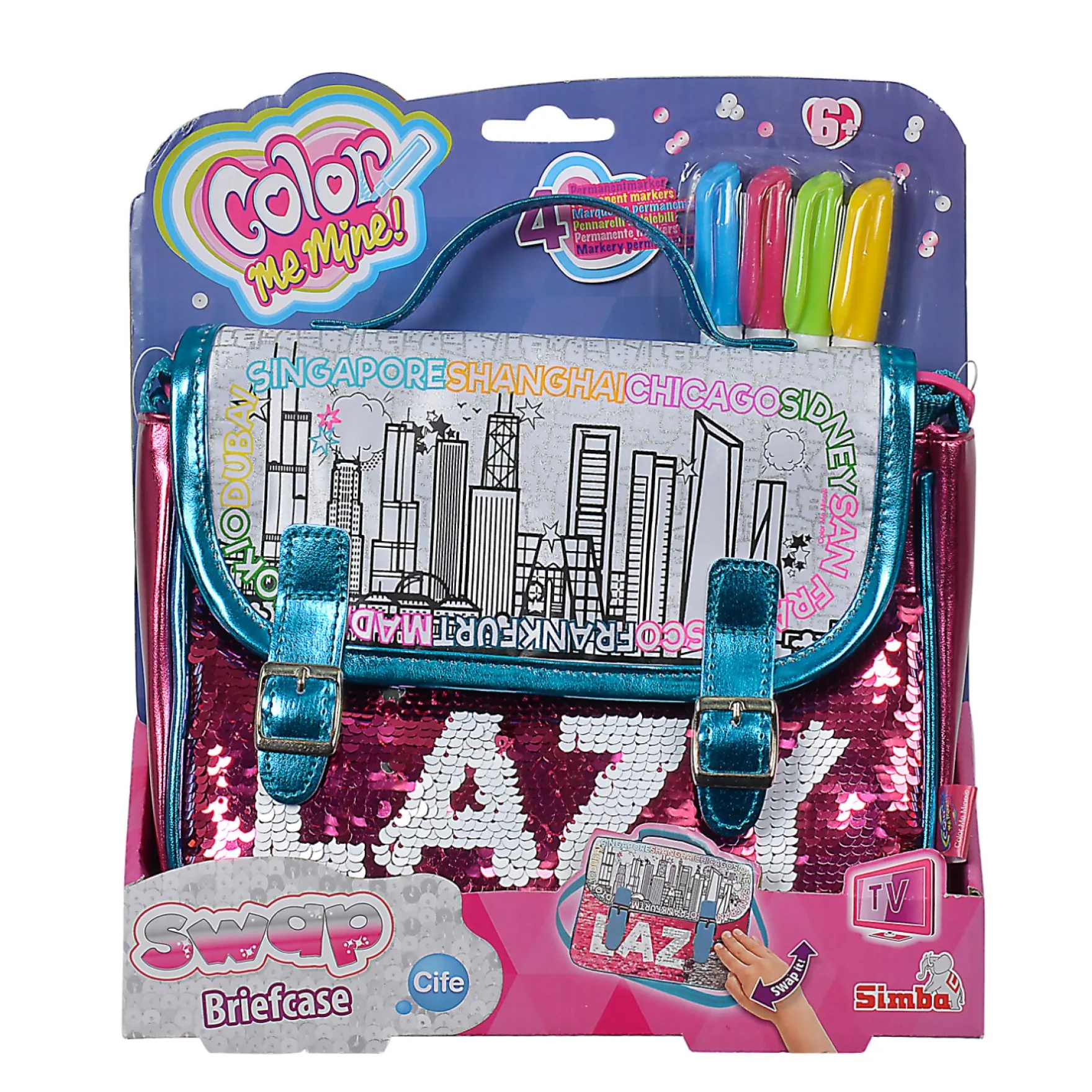 Color Me Mine Swap Briefcase + Markers