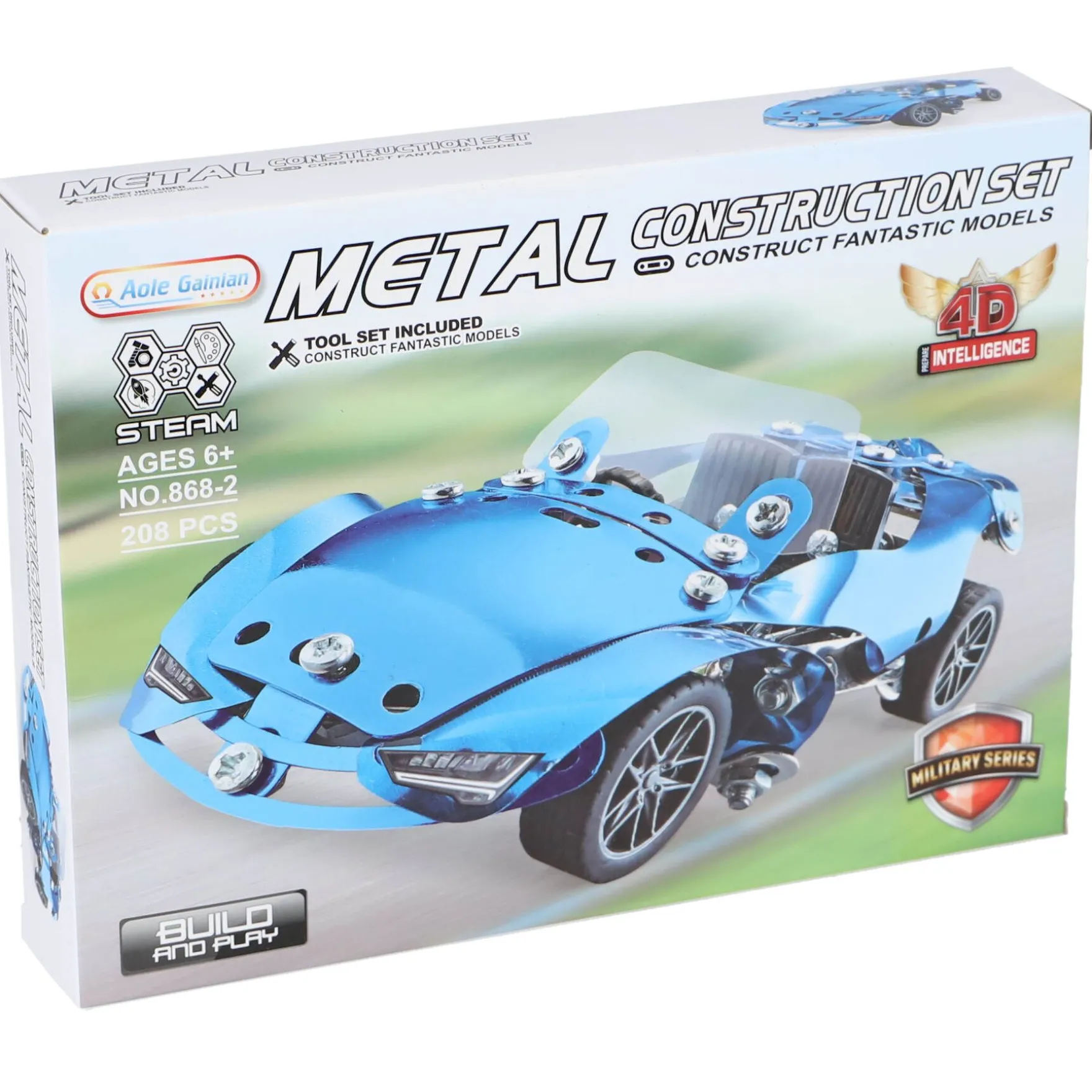 Constructieset metaal auto sport