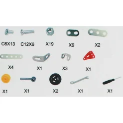 Constructieset voertuigen metaal 4 assorti